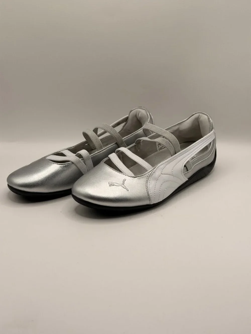 Puma Womens Speedcat Ballet Metallic Ballet Sneakers Sz 8 M
